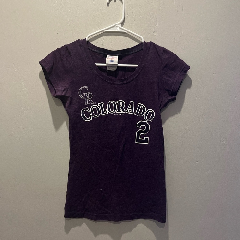 Colorado Rockies T-Shirt Tulowitzki CO Number 2 size small